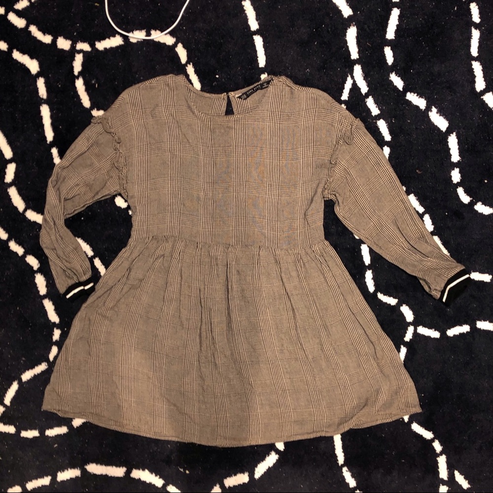 ❌SOLD❌ Zara plaid babydoll minidress blouse